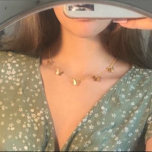 Gold butterfly necklace